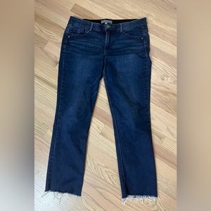 Wit & Wisdom denim crop jeans with frayed edge , size 12